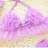 Toddler Girl Bathing Suspender Fluffy Organza Bikini Suit for Baby Girl Kids Swimwear for Girls Big Girl Swimsuit Skirt - Image 6
