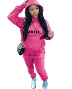 Hoodies Set for Women Suit Hoodie and Sweat Pants Set Zip V Long Sleeve Sport 2 Piece Set Women Tracksuit Joggers Sweat - Image 3