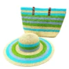 Summer straw hat bag two-piece set crossbody bag colorful sun hat travel outdoor beach bikini straw hat sombrero mujer - Image 2