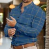 Summer Men's Shirt Long Sleeve XS-6XL Fashionable Lapel Single Breasted Cardigan Real Pockets Hawaiian Casual Men's Shirt 2024 - Image 5