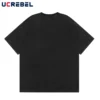 Demon Print Short Sleeve T-shirt Mens Streetwear Crew Neck Cotton Tee Summer Loose Half-Sleeve Tshirt Men - Image 2