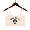 BBC ONLY Spades Crop Top for Women Sexy Letters Streetwear Girls Casual Clothes Elastic Camis Sleeveless Short Tank Top Bar - Image 6