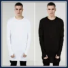 Quality Hip Hop T Shirt Full Mens Long Sleeve T-Shirt with Thumb Hole Cuffs Tees Shirts Curve Hem Men Street Wear Tops Plus Size - Image 4