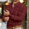Summer Men's Shirt Long Sleeve XS-6XL Fashionable Lapel Single Breasted Cardigan Real Pockets Hawaiian Casual Men's Shirt 2024 - Image 4