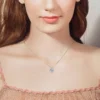 IOGOU Luxury 3.0 Carat Moissanite Pendant Necklaces for Women Real 925 Silver 1ct 2ct Diamond Necklace Engagement Jewelry Gifts - Image 3