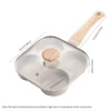 With Cover Four Holes Frying Pan Non-stick Home Breakfast Maifan Stone Omelet Pan Non Stick Egg Pan Kitchen Egg Cooking Cookware - Image 6