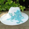 White fedora hats 3D embroidered flowers Fedora men and women hats Jazz hats Women's hats wholesale - Image 4