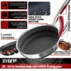 MOEYE Nonstick Frying Pan 316L Medical Antibacterial Stainless Steel Pan 28/30/32cm Kitchen Nonstick Cooking Induction Pan - Image 2