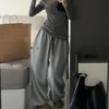 Deeptown Baggy Fleece Grey Sweatpants Women Vintage Black Oversize Harem Pants Korean Fashion Streetwear Sports Trousers Hip Hop - Image 2