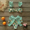 Two-Pieces Women Floral 2024 Push-Up Padded Bra Ruffles Bandage Bikini Set Swimsuit Swimwear Bathing Suit Beachwear Biquini - Image 6