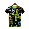 Hip Hop Street T-shirt Men's 3D Graffiti Print Short Sleeve Fashion Personality Men's T-shirt Round Neck Quick Drying Sportswear - Image 2