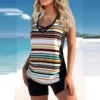 New Women Plus Size Tankini Set Swimwear Female Swimsuit Bikini Set Summer Bathing Suit Female Summer Beach Wear Print 2024 Fit - Image 3