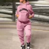 Women Printed Fashion Casual Sweatshirt Set Two Piece Sports Sweatshirt With Multiple Pockets Pants Female Autumn Streetwear - Image 3