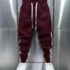 Embroidered Letter Stripe Jogger Sweatpants Cotton Casual Harem Trousers Outdoor Fashion High Quality Brand Men's Pants