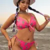 New Women Sexy Bikinis Set Swimwear Plus Size High Waist Floral Swimsuit Larges Big Plussize Swimming Suits Bathing Beachwear