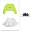 Child Dance Clothes Jazz Ballroom Dancing Competition Costumes Hip Hop for Girls T Shirt Skirt Party Stage Outfits Perform Suits - Image 5