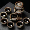 8 piece Chinese tea set kung fu tea set high-end automatic tea set bone china teapot and tea cup set travel tea set for 6 people - Image 3