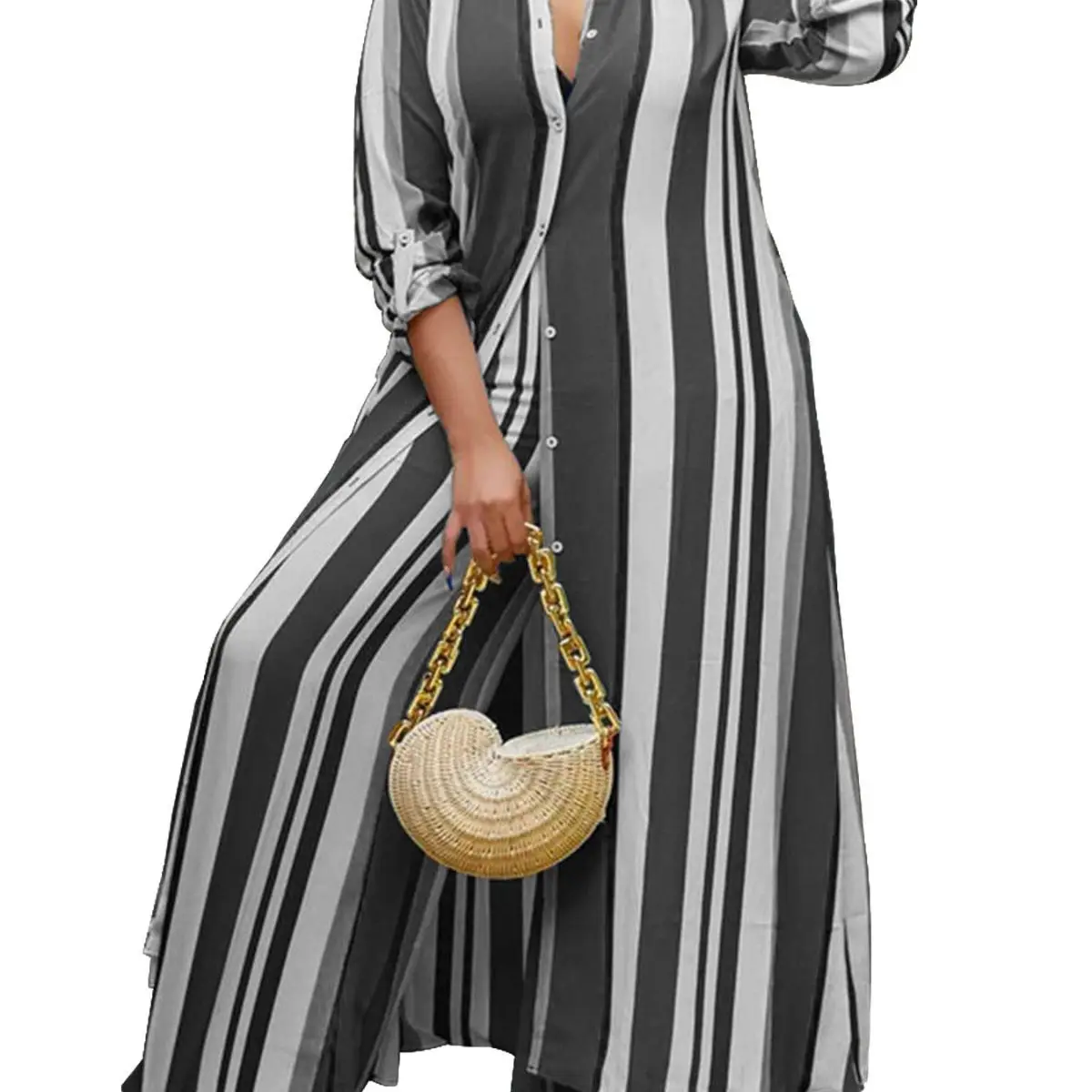 2023 Autumn Spring African Women Long Sleeve V-neck Polyester 2 Piece Top Long Pant Matching Sets XL-5XL African Clothes Women - Image 3
