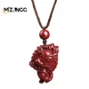 Natural Cinnabar Zodiac Pendant Ox Tiger Rabbit Children's Transfer Necklace Hand-carved Fashion Lucky Charms for Men and Women - Image 6