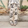 Elegant Print Women's Stain Pants Set Spring Summer Loose Lapel Long Sleeve Shirt 2 Pieces Sets Casual Female Soft Home Suit - Image 5