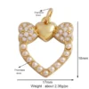 Classics Love Heart Star Zircon Focal Charm Pendant,Creative Shell Pearl 18K Gold Plated Jewelry Accessories Supplies M41 - Image 4