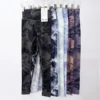 Women Yoga Tight Fit Leggings Quick Drying Tie Dye Sports High Waist Nine Points Pants Running Fitness Elastic Sports Pants - Image 3