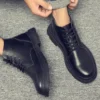 Cheap Mens Leather Boots Retro Handmade 2024 Spring New Designer British Style Outdoor Work Casual Business Social Shoes Man - Image 5