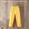 Loose Harem Cotton Linen Pants Oversized 80kg Women Summer Elegant Pantalones Baggy Thin Trousers Casual Ankle-length Spodnie - Image 3