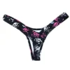 Skull Print Women Sexy Swimsuit Thong Brief Polyester Colorful Design Bow Bikini Bottom Beach Swimwear Female Bandeau Thong new - Image 2
