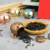 Metal Tea Strainer Teapot Shape Loose Tea Stainless Steel Infuser Leaf Tea Maker Strainer Chain Drip Tray Herbal Spice Filter - Image 2