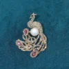 Vintage Women Men Luxury Rhinestone Dragon Phoenix Badges Brooches Exquisite Crystal Animal Retro Jewelry Party Banquet Pins - Image 4