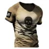 Summer Men Retro Horror Skull Pattern Fashion Hd Print O Neck Short Sleeve T-Shirt Fun Plus Size Loose Comfortable Top Clothing - Image 3