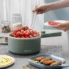 Electric Hot Pot Cooking 1.5L Portable Nonstick Pan Ramen Cooker Multi-function Noodle Pot Saucepan Household Smart Cooking Pot - Image 4