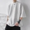 Summer Short Sleeve T-shirt Men Fashion 3 Colors Oversized T Shirt Men Streetwear Korean Loose Hip Hop O-Neck Tshirt Mens Top - Image 3