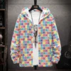 2024 Retro Men's Korean Style Hooded Personality Windbreaker Spring and Autumn Fashion Trend Printing Jacket Sunscreen Clothing - Image 3