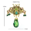 Wuli&baby Beauty Waterdrop Brooches For Women Luxury Palace Style Flower Vintage Party Office Brooch Pin Gifts - Image 2