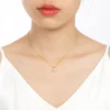 6.5mm 1.0 carat D Moissanite Solitaire Drop Necklaces 18k Gold Plated Pendant Original Real 925 Silver Chain Jewelry for Women - Image 5