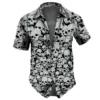 2023 Skull Men's Shirts Lapel Streetwear Vintage Shirt For Men Street Hip Hop Short Sleeve Top Party Summer Men Hawaiian Shirts - Image 5