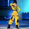 Girls Hip Hop Dance Costumes Children Yellow Outfits Jazz Street Dance Wear Ballroom Hiphop Rave Clothes Stage dance Costumes - Image 6