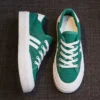 Feerldi Ulzzang All-matched Canvas Sneakers Women Stripe Sport Shoes Platform Green White Orange Tennis Shoes Girls Plimsolls - Image 5