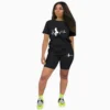 Womens Tracksuit O-Neck Short sleeve Shorts 2 piece Sets Print Fashion T-Shirt Sportswear 2024 Summer Luxury Casual Short Suit - Image 2