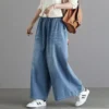 Mom Jeans Wide Leg Pant Women Pants High Waist Jean Baggy Clothes Korean Fashion Women's Clothing 2023 Streetwear Y2k Urban Warm - Image 4