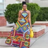 African Dresses For Women Elegant Dashiki Summer Spaghetti Straps Maxi Dress Ladies Traditional Africa Clothing Fairy Long Dress - Image 2