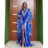 African Dresses for Women Hijab Kaftan Print Loose Boubou Robe Africa Clothes Ankara Dashiki Dubai Abaya Scarf Gown Caftan Dress - Image 2