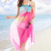 Pareo Scarf Women Beach Sarongs Beach Cover Up Summer Chiffon Scarves Geometrical Design Plus Size Towel Ladies Summer Beachwear - Image 3