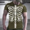 Summer Lnteresting Skeleton Picture T Shirts For Men Casual 3D Print Tees Hip Hop Personality Round NecCk Short Sleeve Tops - Image 5