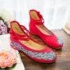 Veowalk Spring Handmade Woman Ballet Flats Sequined Peacock Embroidery Old Peking Casual Cloth Dancing Shoes - Image 4