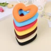 1 PC Cute Heart Shape Tiaras Hair Styling Tool Women Girls Sponge Bract Head Meatball Hair Bun Maker Ring Donut Free Shipping - Image 3