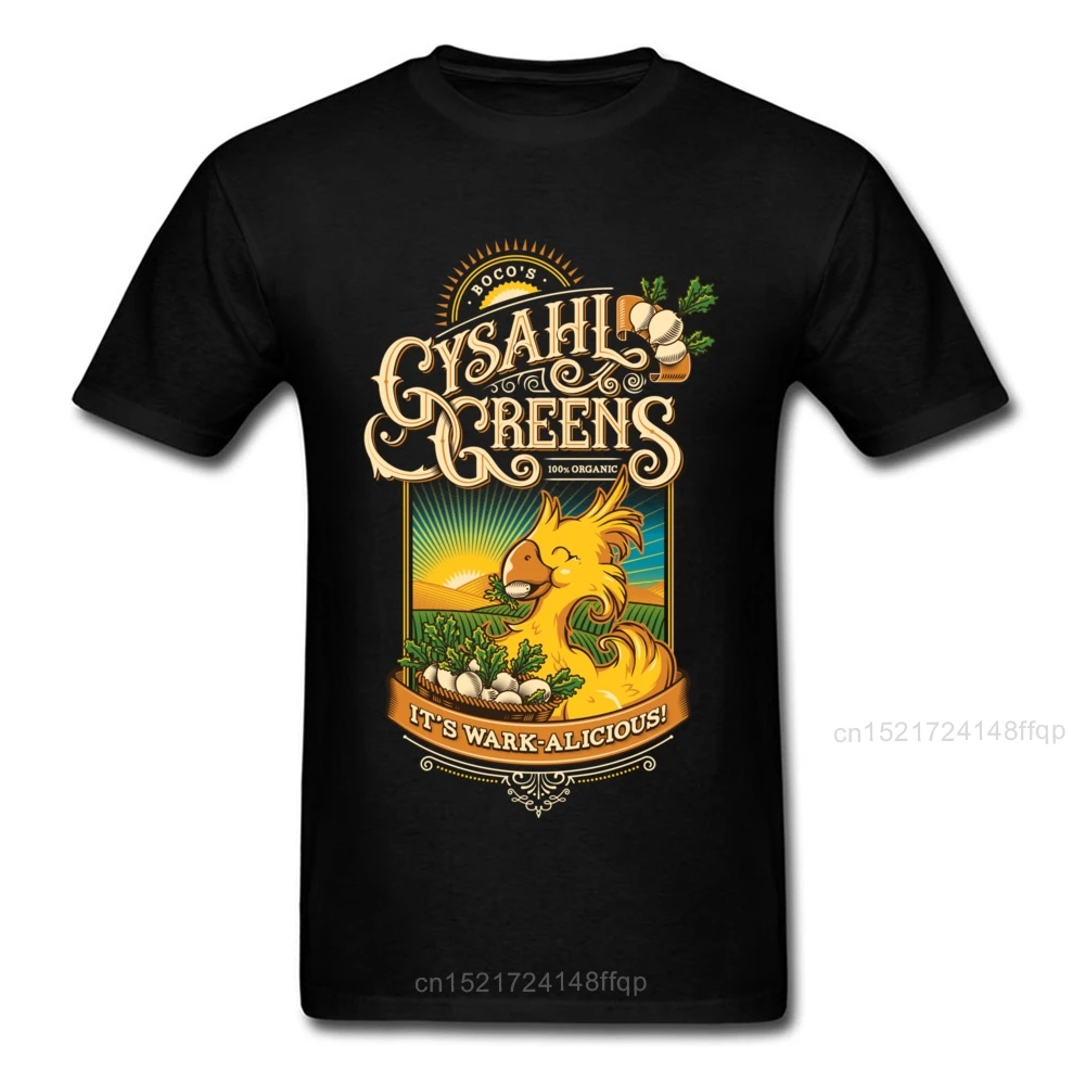 Final Fantasy T-shirt Men Black T Shirt Young Funny Tshirts Cartoon Print Tops & Tees GG Clothes Custom Gamer Streetwear Cotton