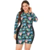 2022 New Women Plus Size Swimsuit One Piece Surfing Swimwear Large Big Plussize Push Up Swimming Beachwear Bathing Suits - Image 2